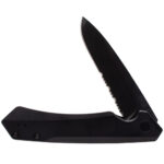 Mission Series Black Anodized Aluminum MagnaCut Spear DLC-Coated Serrated Blade Kinzua®