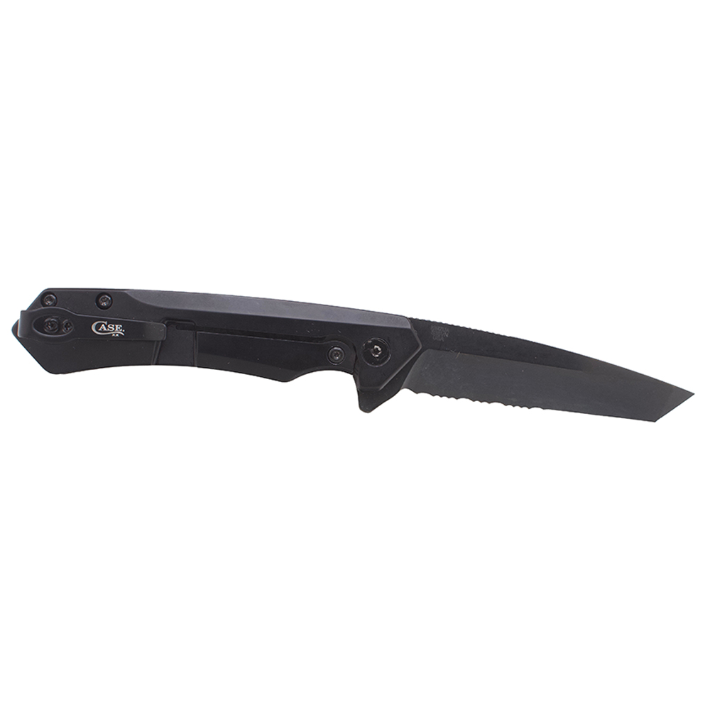 Mission Series Black Anodized Aluminum S35VN Tanto DLC-Coated Serrated Blade Kinzua® - Image 3