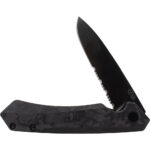 Mission Series Marbled Carbon Fiber MagnaCut Spear DLC-Coated Serrated Blade Kinzua®