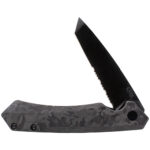 Mission Series Marbled Carbon Fiber MagnaCut Tanto DLC-Coated Serrated Blade Kinzua®