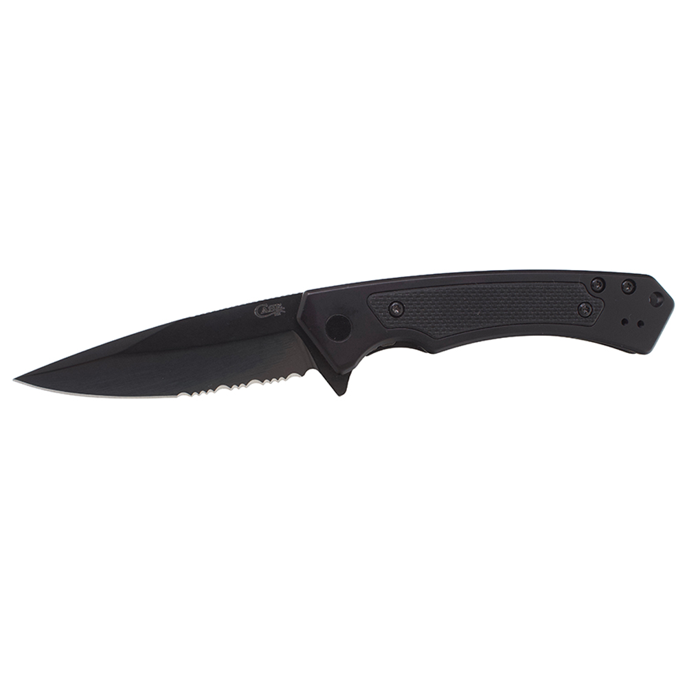 Mission Series Black Anodized Aluminum MagnaCut Drop Point DLC-Coated Serrated Blade Marilla® - Image 4