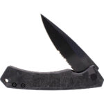 Mission Series Marbled Carbon Fiber S35VN Drop Point DLC-Coated Serrated Blade Marilla®
