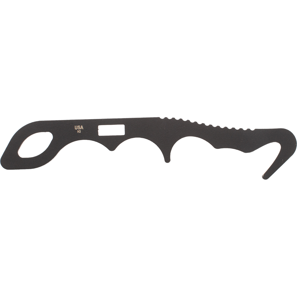 Duty Safety Hook with MOLLE-Compatible Easy-Access Sheath – 440C Stainless Steel, Black Powder Coat - Image 3