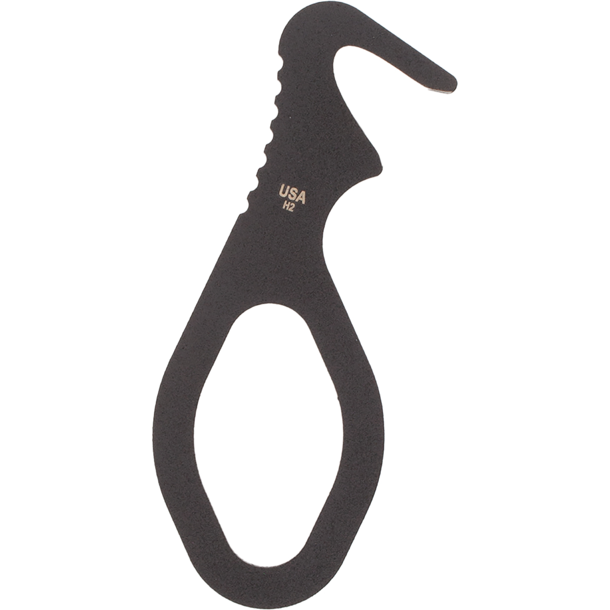 EDC Safety Hook with MOLLE-Compatible Easy-Access Sheath – 440C Stainless Steel, Black Powder Coat - Image 2