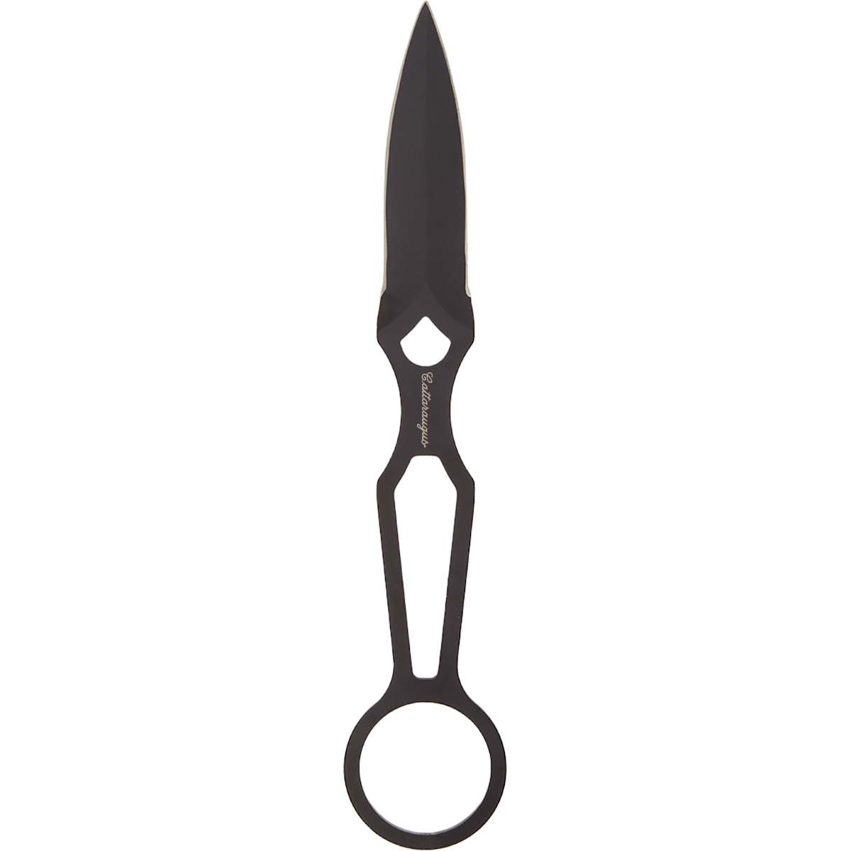 Vest Dagger with Multi-Compatible Injection-Molded Sheath – 440C Stainless Steel, Black Cerakote